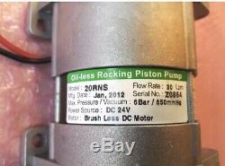 Oil less Rocking Piston Pump G M Tech 20 Rns Dc 24 V 20 Lpm 6 Bar 650 mmHgests