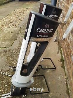 Pair Carling Beer Pump Extra Cold Lager Beer Font/tap/man Cave/pub Untested