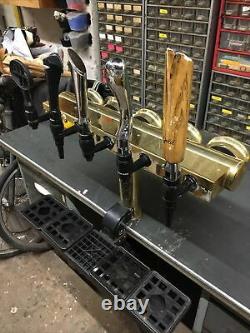 Porta 5 Tap All Brass Beer Font/pump For Man Cave/shed Pub/home Bar. Light Up