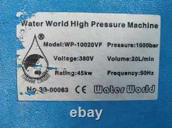 Pratissoli Hydro jetting pump / Water Blaster 1000 Bar /14500 Psi, 20 Lpm/ 5.2Gpm