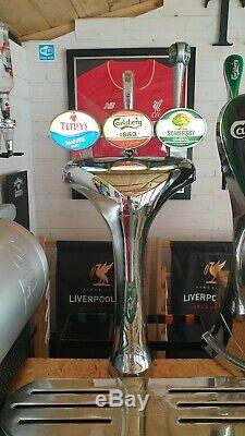 Pub Man-Cave Bar 3 Font Handle Taps Beers Lagers Ciders Bitters Pumps Dispensers