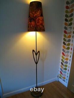 RARE STANDARD FLOOR LAMP STUNNING HEART WALNUT VINTAGE RETRO DANISH NO SHADE 60s