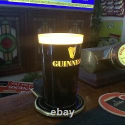 Rare 1980s Guinness Bar Top Font -Vintage Retro Man Cave Pub Pump Light Display