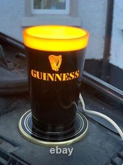 Rare Guinness Illuminated Bar Top Pub Pump Font Sign Advertising Beer Light