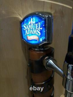 Rare Samuel Adams Boston lager light up pub beer pump bar font man cave sign