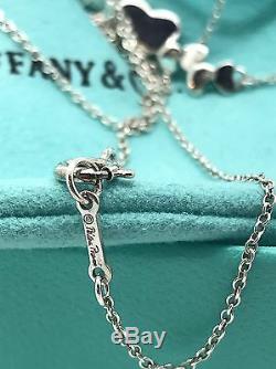 Rare Tiffany & Co Paloma Picasso Silver Multi Heart Cluster Hearts Bar Necklace