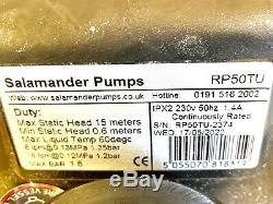 Salamander shower pumps RP50TU 1.5 Bar negative head shower pump