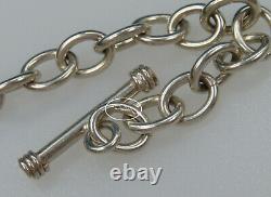 Short 925 Silver Necklace With T Bar Style Clasp & Heart In Heart Detail 15 3/4