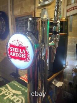 Stella Artois Single Chrome Beer Pump/bar font with light transformer included