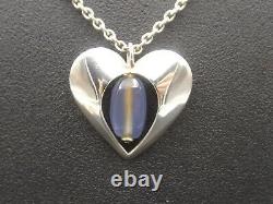 Sterling silver heart necklace by Ulrich of Denmark translucent lavender stone