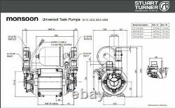 Stuart Turner Monsoon U2.0 Bar 46480 Universal Twin Shower Pump