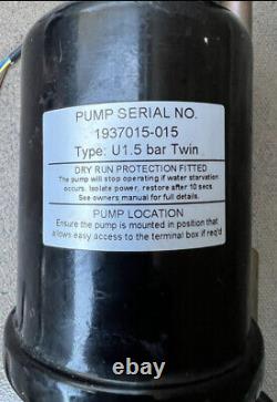 Stuart Turner Monsoon Universal 1.5 Bar Twin Pump 46505 and Hoses