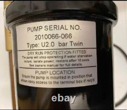 Stuart Turner twin universal 2.0 bar pump. 46480 and Hose's