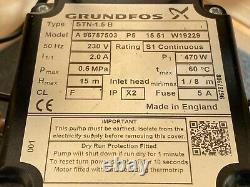 Superb Grundfos 1.5 Bar Negative Twin Shower Pump Stn 1.5b & Warranty