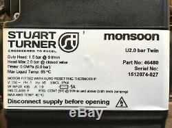 Superb Stuart Turner Monsoon 2.0 Bar Twin Universal Shower Pump Negative 46480