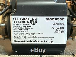 Superb Stuart Turner Monsoon 2.0 Bar Twin Universal Shower Pump Negative 46480