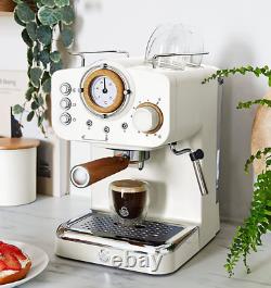 Swan Nordic Pump Espresso Coffee Machine 15 Bar Pressure Milk Frother 1.2L Tank