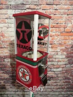 TEXACO GAS PUMP gumball machine candy dispenser bar game room decor novelty