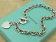 TIFFANY & CO Designer Sterling Silver 925 Heart Tag Heavy Chain T Bar Necklace