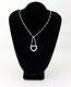 Tiffany & Co. Open Heart Twisted Wire Bar Link Diamond & Platinum Charm & Chain
