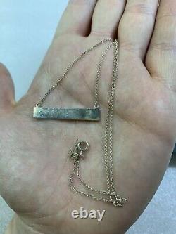 Tiffany & Co Paloma Picasso Sterling Silver Loving Heart Bar 18 Necklace