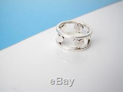 Tiffany & Co RARE Silver Five (5) Hearts Heart Bar Ring Size 5.5
