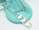 Tiffany & Co. Sterling Silver Triple Heart Bar Pendant Necklace 16