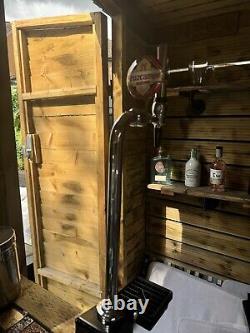 Used But Nice Cruzcampo Chrome Pump Full Set Up Outside Bar Man Cave Mobile Bar