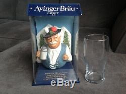Vintage Ayinger Brau lager beer pump light engine bar display man cave very rare