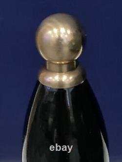 Vintage Bar Beer Hand Pull / Black Pump Handle, Brass On Wooden Base