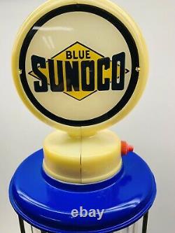 Vintage Blue Sunoco Gas Pump Bar Drink Dispenser Lamp Advertising! Awesome