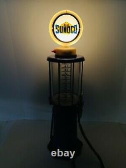 Vintage Blue Sunoco Gas Pump Bar Drink Dispenser Lamp Advertising! Awesome