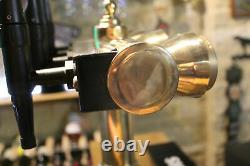 Vintage Brass 4 Font T bar beer pump with Guinness