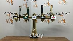Vintage Brass 4 Way T Bar Beer Pump Taps And Handles