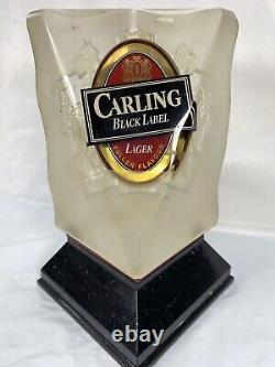 Vintage Carling Black Label Advertising Light Up Home Bar Pub Pump Original Ice