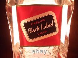 Vintage Carling Black Label Beer Bar Top Font Pub Advertising Sign Pump Light