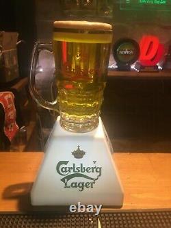 Vintage Carlsberg Lager bar font beer pump topper man cave retro
