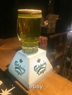Vintage Carlsberg Lager bar font beer pump topper man cave retro
