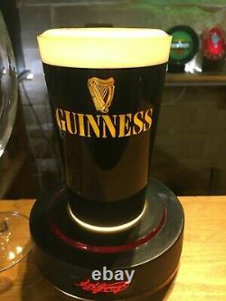 Vintage Guinness bar light beer pump head mancave bar