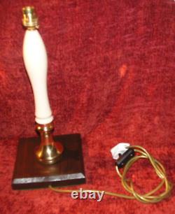Vintage Hand Pull Beer Pump Handle Table Lamp John Smith`s Magnet Ales Bar Light
