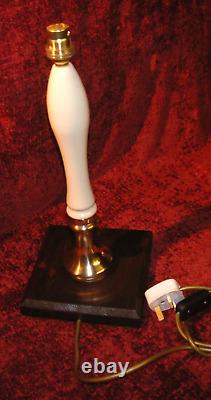 Vintage Hand Pull Beer Pump Handle Table Lamp Rare Horses & Plough Ale Bar Light