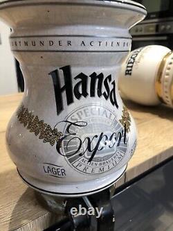 Vintage Hansa Export Ceramic Beer Pump Font Man Cave Bar Display