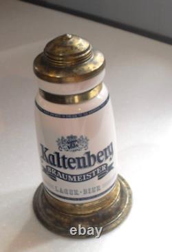 Vintage Kaltenberg Braumeister Ceramic & Brass Beer Pump Bar Top Font