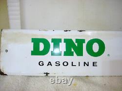 Vintage Original Door Push / Gas Pump 21 Bar Sinclair/ Dino Gasoline Adv. Sign