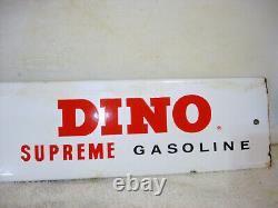 Vintage Original Door Push / Gas Pump 21 Bar Sinclair/ Dino Gasoline Adv. Sign