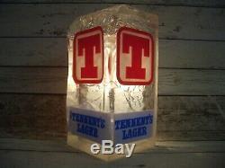 Vintage Tennent's Wellpark Lager Beer Bar Top Pump Pub Advertising Sign Light