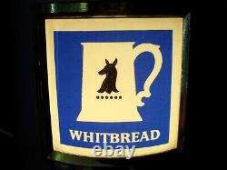 Vintage Whitbread Tankard Ale Beer Bar Top Font Pub Advertising Sign Pump Light