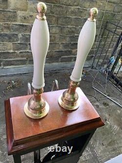 Vintage hand pull beer pumps with Auto Vac trays. Bar, pub, micro pub, man cave