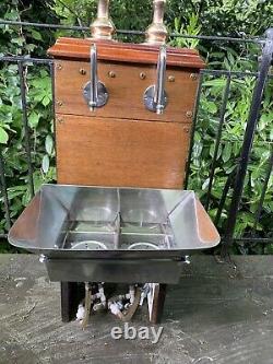 Vintage hand pull beer pumps with Auto Vac trays. Bar, pub, micro pub, man cave