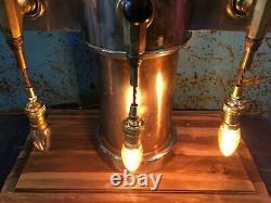 Vintage retro beer keller pump tap silver metal light shop bar resturant display